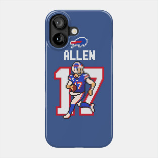 Josh Allen Pixel Quarterback Art Phone Case