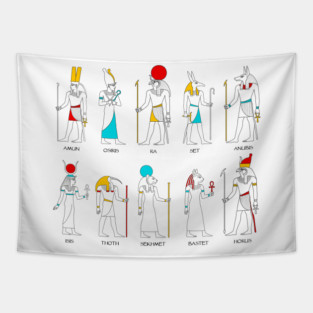 Egyptian Gods and Goddesses Tapestry