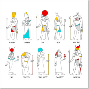 Egyptian Gods and Goddesses Posters and Art