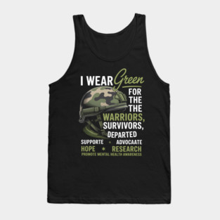 I Wear Green For The Warriors Mental Health Awareness Month Tank Top