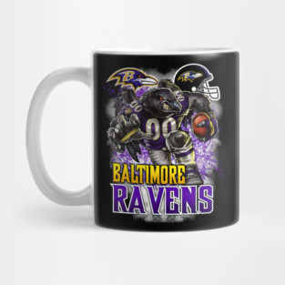 Vintage Retro Baltimore Ravens Football Mug