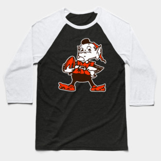 Cleveland Browns Brownie The Elf Logo Baseball T-Shirt