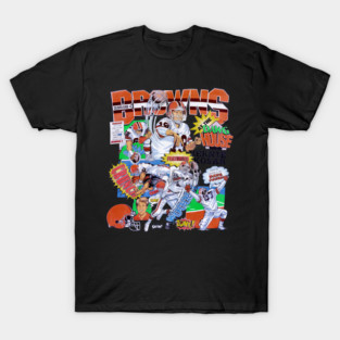 Browns Nfl Cleveland Vintage Football 90s Vtg T-Shirt