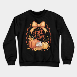 Fall Vibes Pumpkin Fall Crewneck Sweatshirt