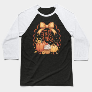 Fall Vibes Pumpkin Fall Baseball T-Shirt