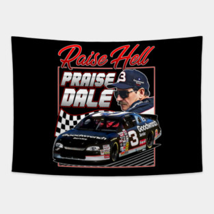 Dale Earnhardt Raise Hell Praise Retro 90s Tapestry