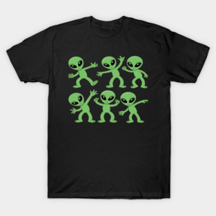 Dancing Aliens Dance Challenge Boys Girls Kids Halloween T-Shirt