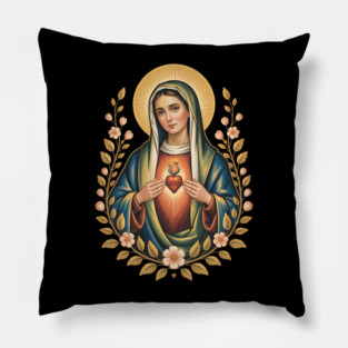 Virgin Mary  Mother Mary  Hail Mary  Our Lady Pillow
