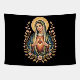 Virgin Mary  Mother Mary  Hail Mary  Our Lady Tapestry