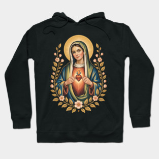 Virgin Mary  Mother Mary  Hail Mary  Our Lady Hoodie