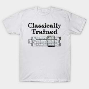 Mechanical Analog Classically Trained Slide Rule Calculator T-Shirt