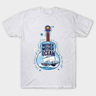 Mother Ocean Jimmy Buffett Lyrics Guitar T-Shirt