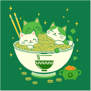 Ramen And Cats Posters and Art