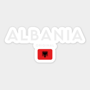 Albania flag, albanian flag Sticker