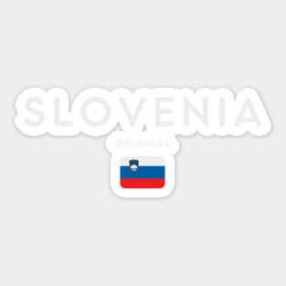 Slovenia flag, slovenian flag Sticker