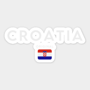 Croatia flag, croatian flag Sticker
