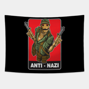 Anti - Nazi GI Robot Tapestry