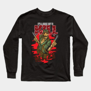 " It's a Great Day to Kill Nazis"- GI ROBOT Long Sleeve T-Shirt