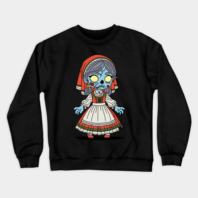 Cute Italian Zombie Crewneck Sweatshirt by H. R. Sinclair
