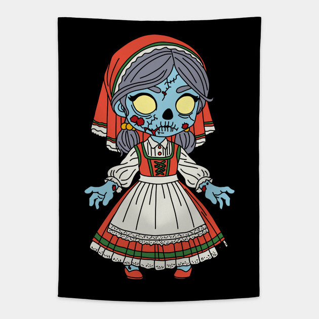 Cute Italian Zombie Tapestry by H. R. Sinclair