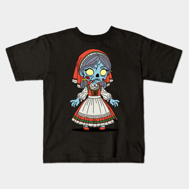 Cute Italian Zombie Kids T-Shirt by H. R. Sinclair