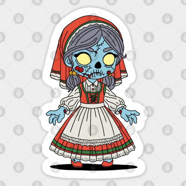 Cute Italian Zombie Sticker by H. R. Sinclair