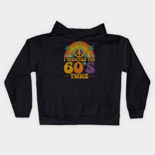 I Survived the 60s twice Kids Hoodie