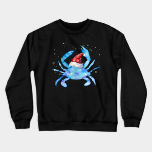 Crab Pet Louisiana Delaware Virginia Maryland Blue Crab Christmas Crewneck Sweatshirt