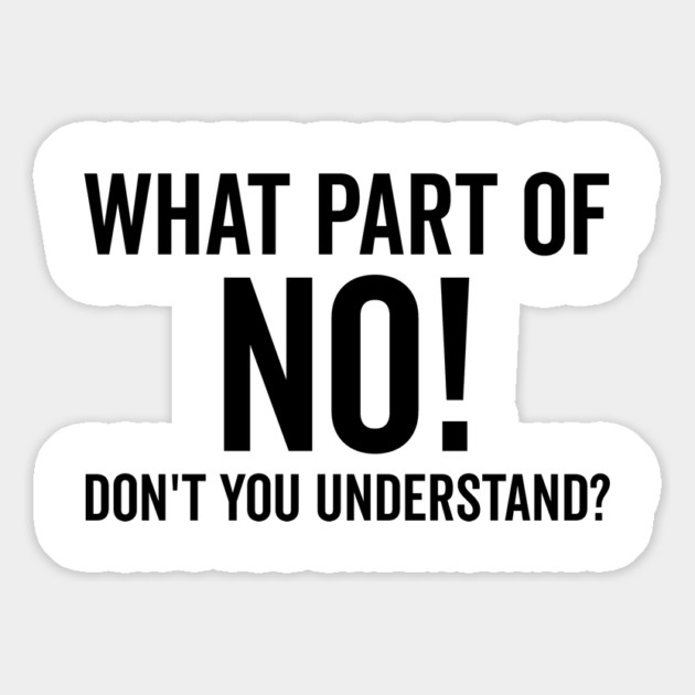 What Part of No Don’t You Understand Magnet by Frank Ring