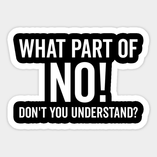 What Part of No Don’t You Understand Magnet by Frank Ring