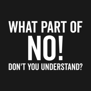 What Part of No Don’t You Understand T-Shirt