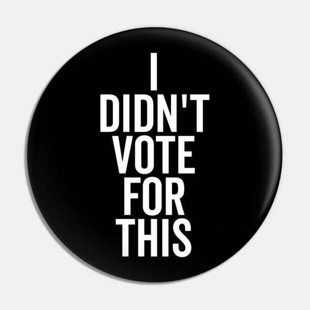 I Didn’t Vote For This Pin by Frank Ring