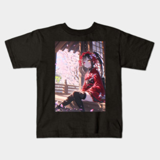 Kurumi Tokisaki Date A Live Anime Amid Sakura Tea Kids T-Shirt