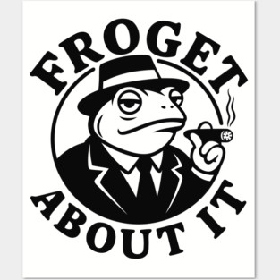Funny Gangster Frog Smoking Cigar Mafia Style Art Posters and Art