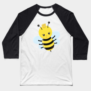 Queen Bee, Bee With Crown, Cute Bee, Honey Bee, Insect Baseball T-Shirt