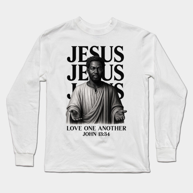 Black Jesus - Love One Another Long Sleeve T-Shirt by UrbanLifeApparel
