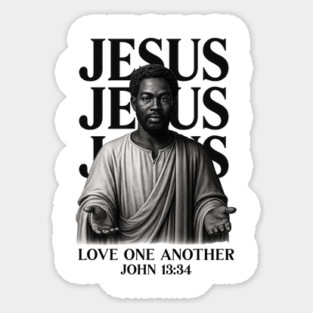 Black Jesus - Love One Another Magnet