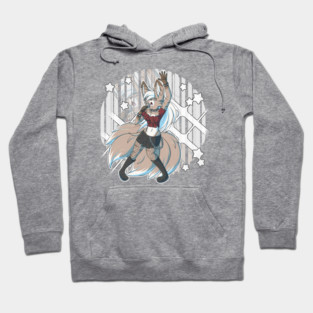 Punk Rock Fox Kitsune Girl Hoodie