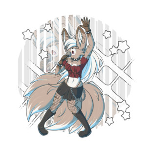 Punk Rock Fox Kitsune Girl T-Shirt