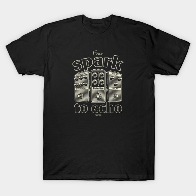 From Spark to Echo. Guitar. T-Shirt by filiposwear
