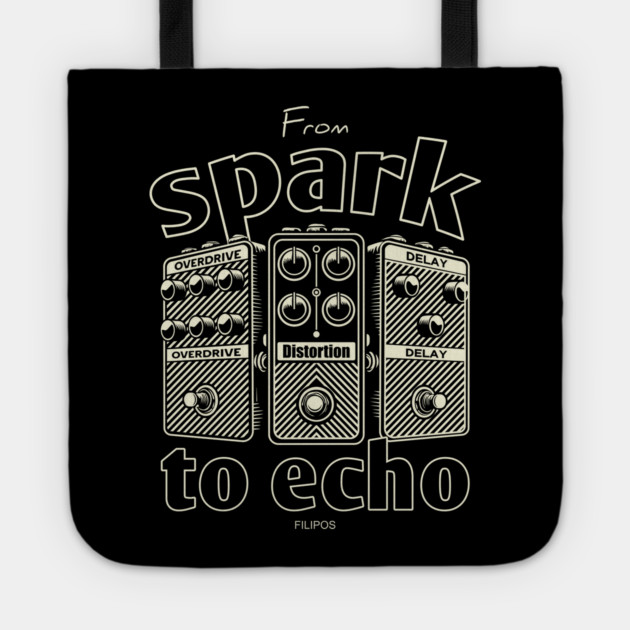From Spark to Echo. Guitar. Tote by filiposwear