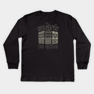 From Spark to Echo. Guitar. Kids Long Sleeve T-Shirt