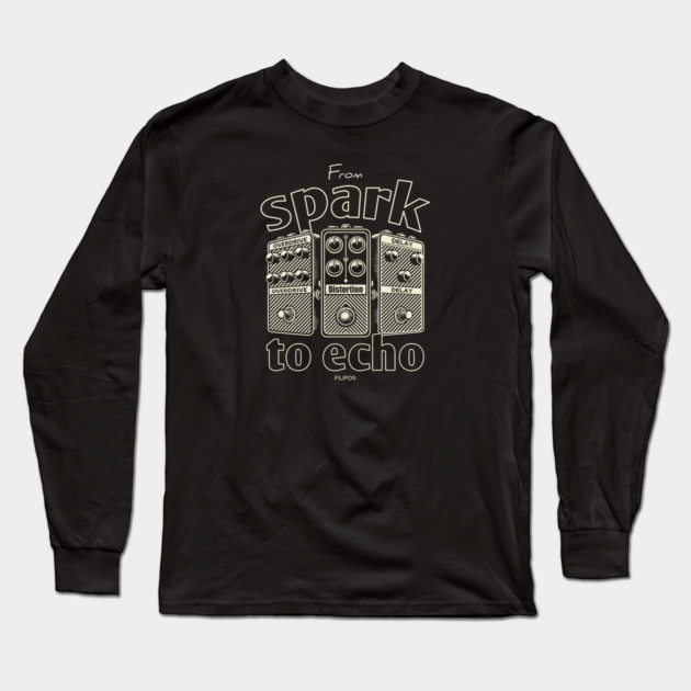 From Spark to Echo. Guitar. Long Sleeve T-Shirt by filiposwear