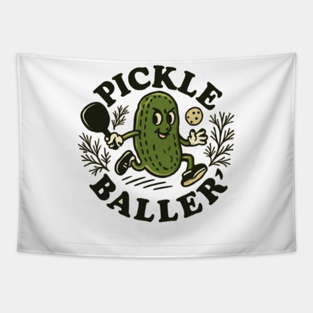 Pickle Baller Tapestry by TGTSTORE