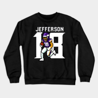 Pixel Art Justin Jefferson Football Tribute Crewneck Sweatshirt