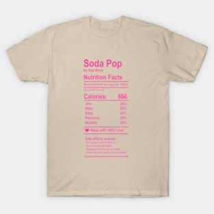 Saja Boys Nutrition Facts T-Shirt