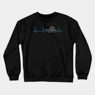Cruise Heartbeat For Vacationers On A Cruise Crewneck Sweatshirt