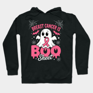 Breast Cancer Is Booo Sheet Halloween Breast Cancer Awareness Hoodie