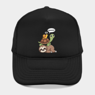 Sloth Turtle Snail Piggyback Animal Running Wild Hat