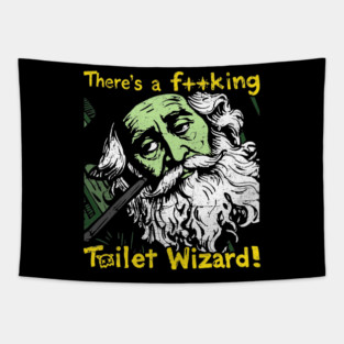 Toilet Wizard Tapestry